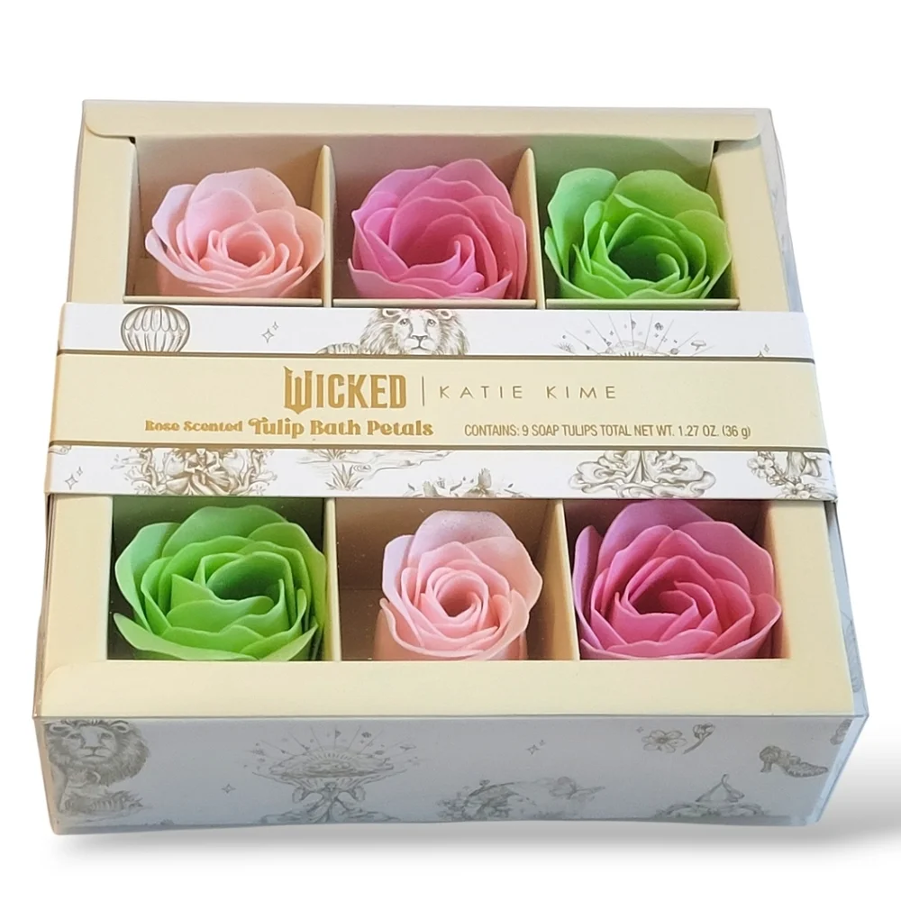 Wicked x Katie Kime Tulip Bath Petals Set Rose Scented Limited Edition Gift NWT